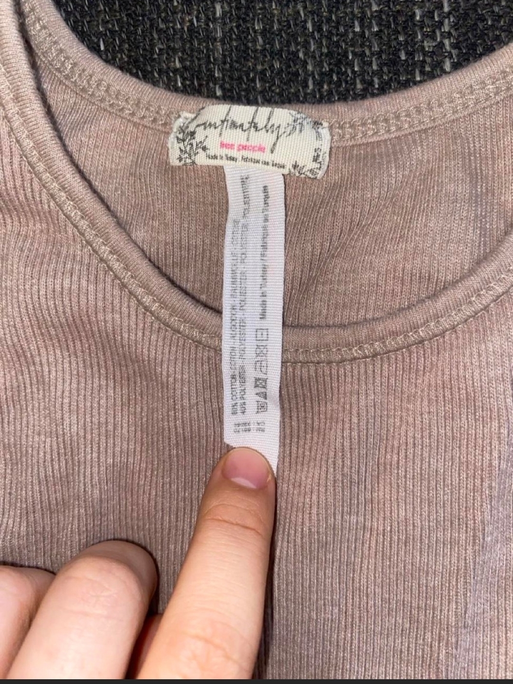 Free People Ribbed Crewneck Tank - Mauve